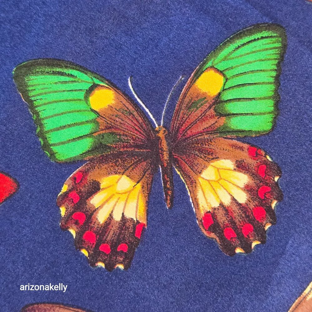 Silk Scarf Butterflies Hand-Rolled Butterfly - Picture 7 of 13